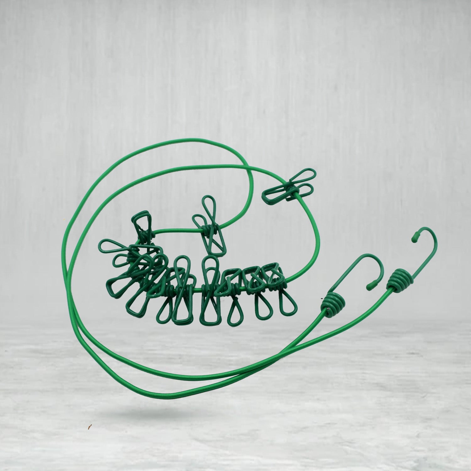 9373 Elastic Cloth Drying Rope With 12 Metal Clip Portable Clothes Line For Home  Travel 9373 Elastic Cloth Drying Rope With 12 Metal Clip Portable Clothes Line For Home  Travel
